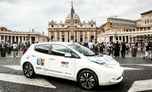 Nissan Leaf Taxi en Roma
