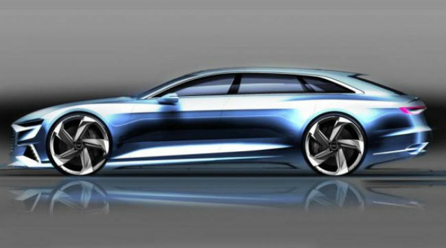 Audi Prologue Avant boceto, lateral