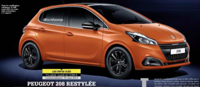 Peugeot 208 restyling 