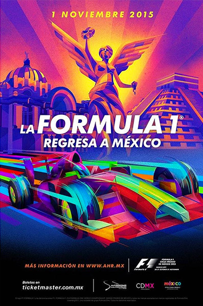 Póster oficial Formula 1 México 2015