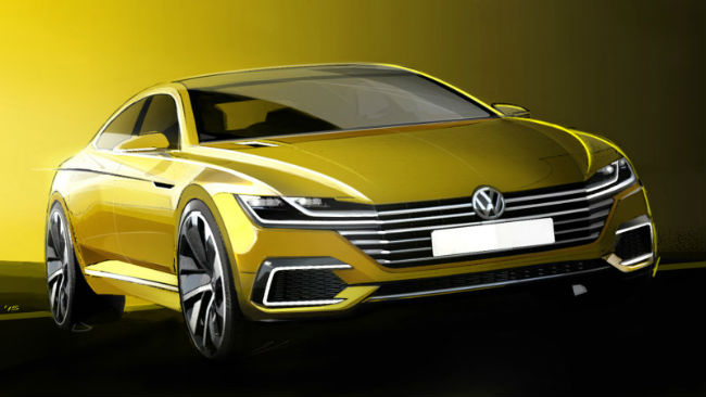 Volkswagen CC 2016, bocetos prototipo previo Ginebra 2015