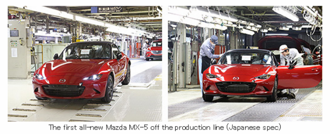 Mazda MX-5 a línea de producción en Japón 