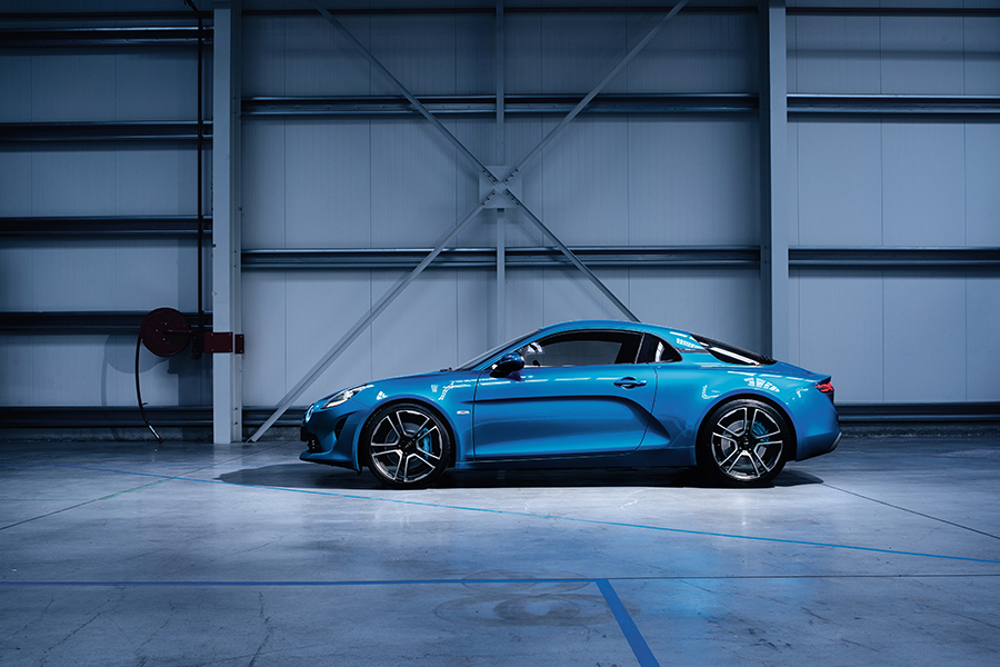 Alpine  A110 lateral color azul