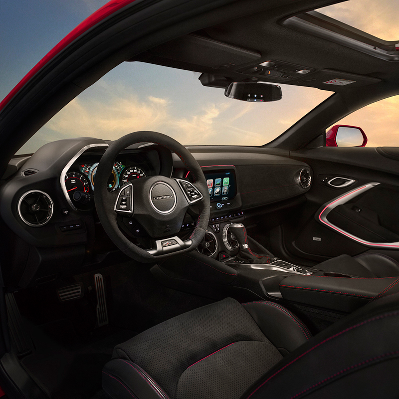 Chevrolet Camaro ZL1 2017 México interiores en piel con calefacción, Apple CarPlay y Android Auto