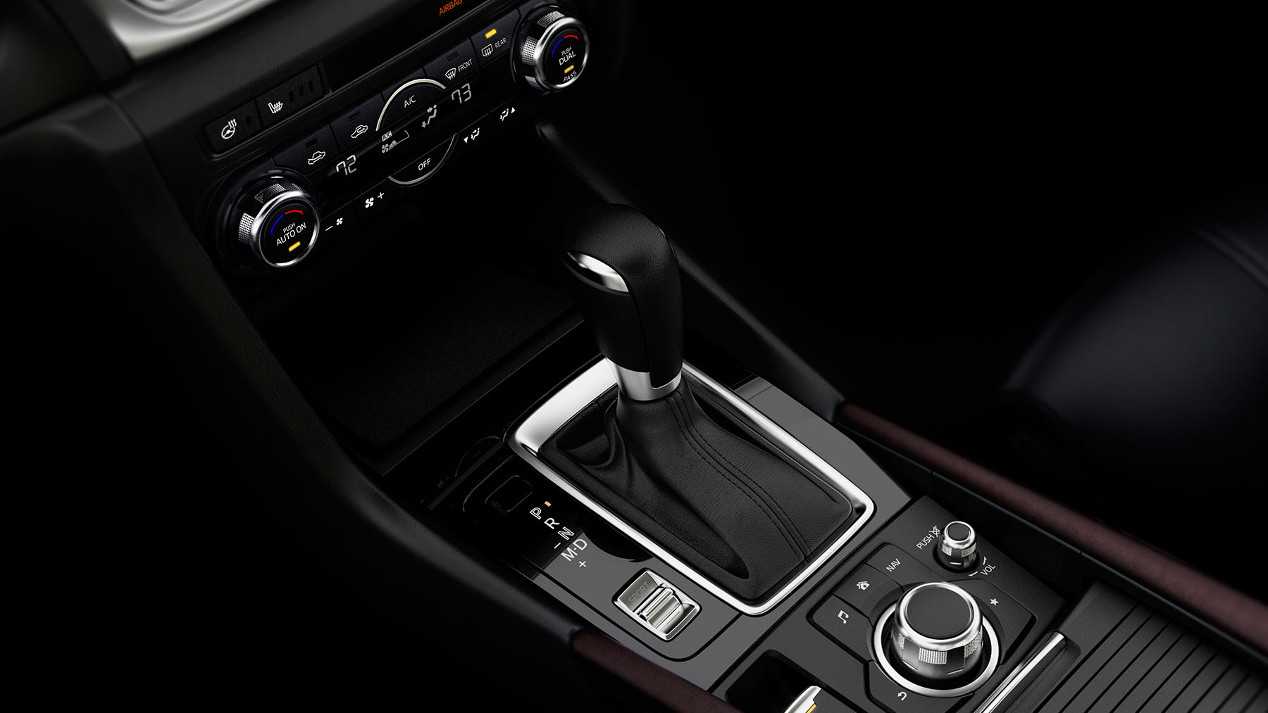 Mazda 3 2018 sedán interior consola central palanca de velocidades