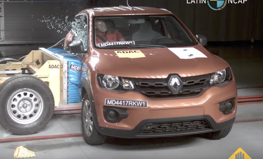 Renault Kwid 2018 en Latin NCAP impacto lateral