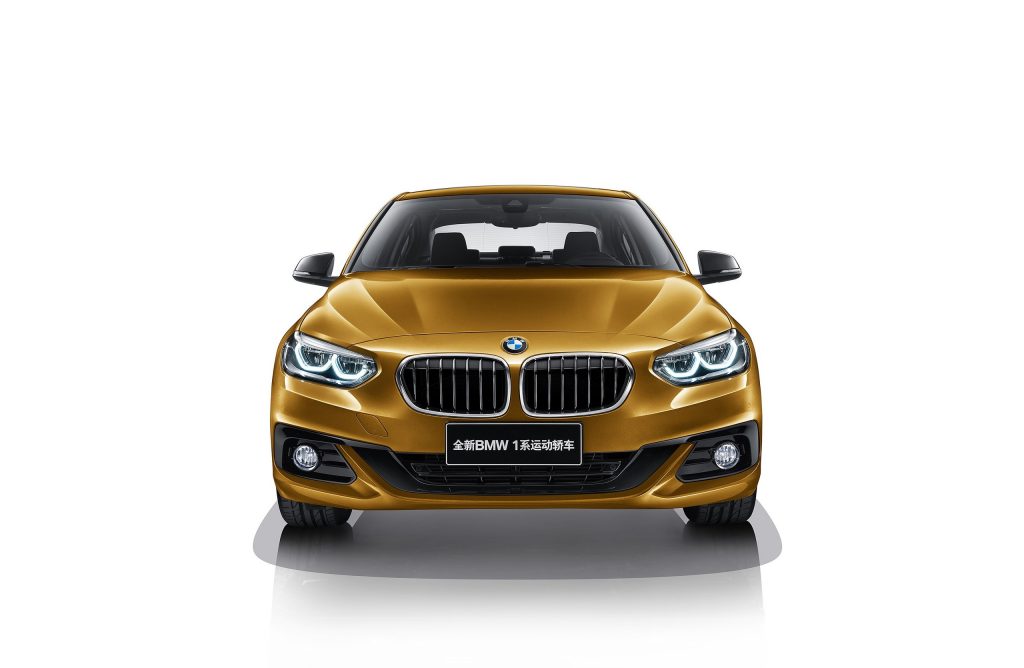 BMW Series 1 Sedán amarillo frente