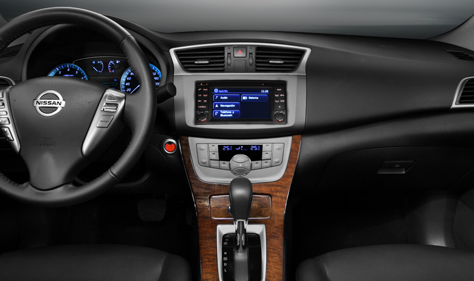 Nuevo Nissan Sentra 2013 para México interior, pantalla a ... Nuevo Nissan Sentra 2013 para México interior, pantalla a ...