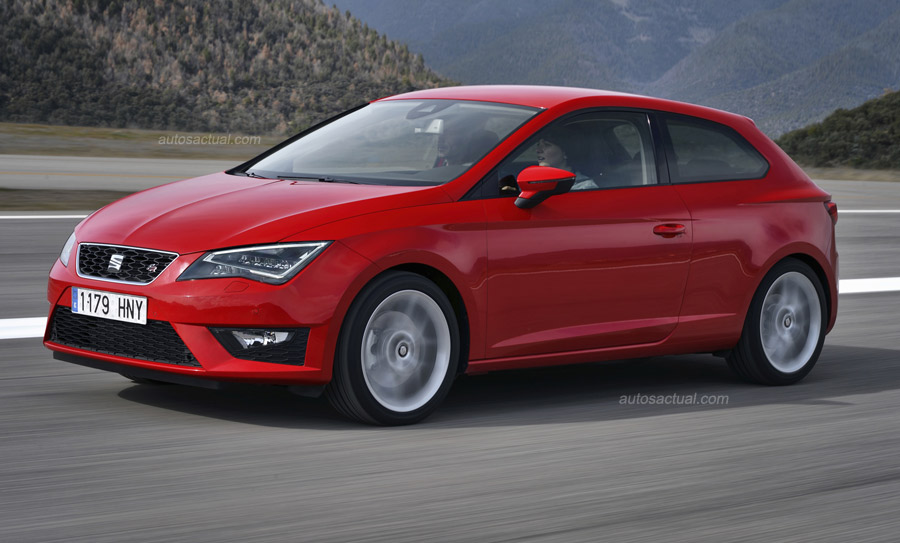 SEAT León Coupé 2014 color Rojo