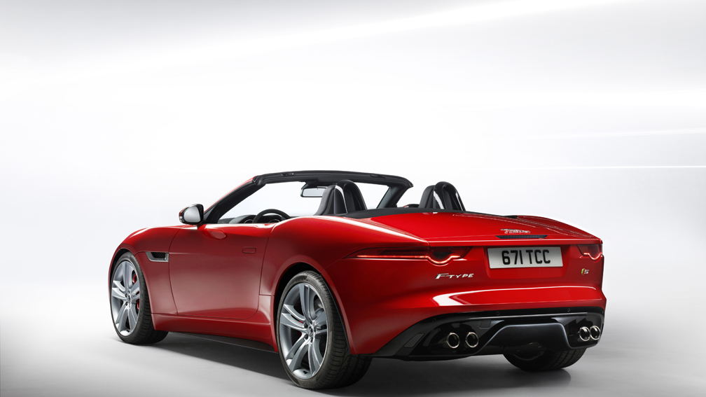 Jaguar F-TYPE 2014 en México color rojo trasera