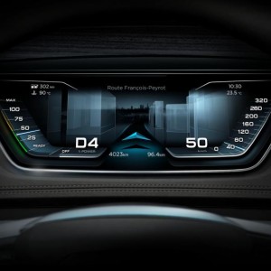 Audi Prologue Avant boceto, interior tacómetro