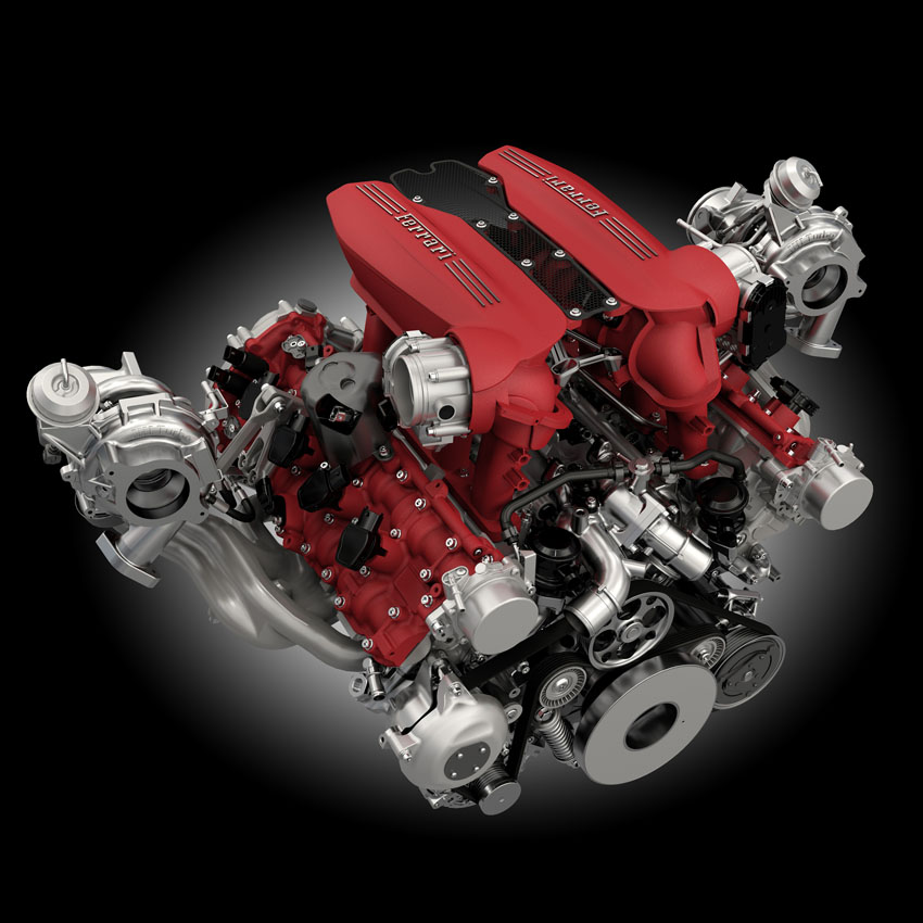 Ferrari 488 GTB motor