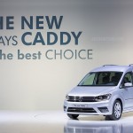 Volkswagen Nuevo Caddy 2016 color plata en presentación oficial