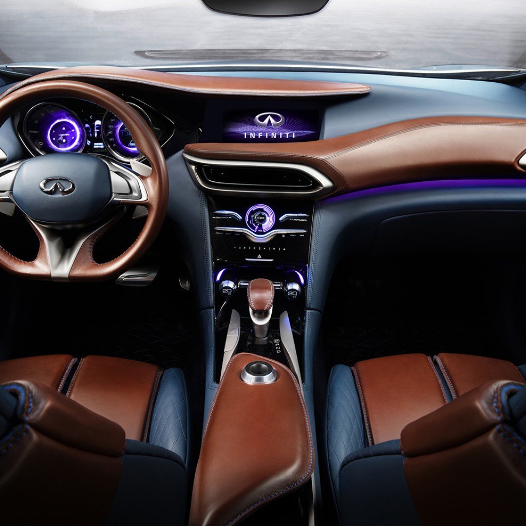 Infiniti QX30 concept en Ginebra 2015, interior-tablero