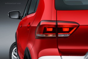 Nuevo Volkswagen CrossFox 2016 en México color rojo faros traseros