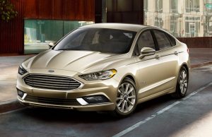 Ford Fusion híbrido 2017 color blanco oro