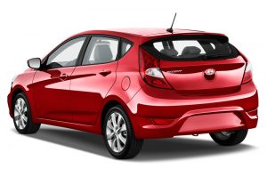 Hyundai Accent 2017 hatchback color rojo