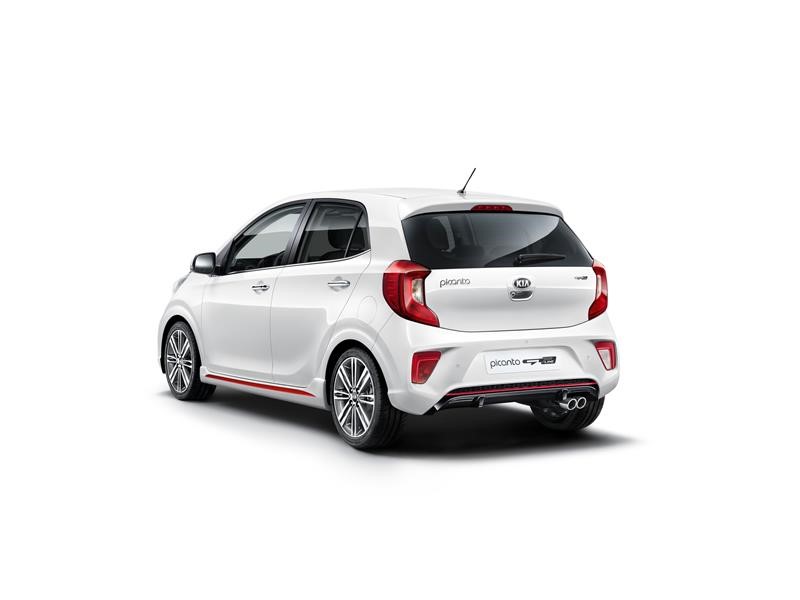 Kia Picanto 2018 tras color blanco