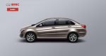 Baic D20 2017 sedan lateral izquierdo de perfil color arena