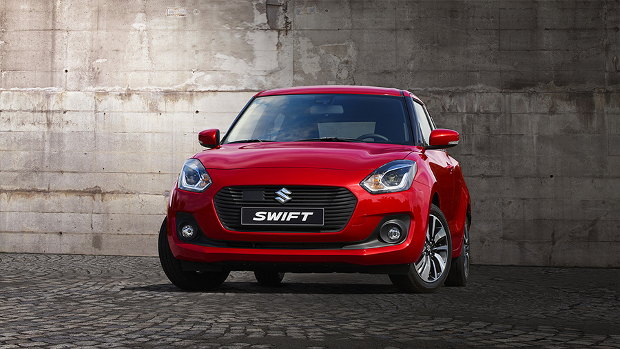 Suzuki Swift 2018 en México color rojo frente nueva parrilla