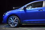 Hyundai Accent 2018 presentación en México color azul rines y puerta