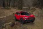 Jeep Cherokee 2019 color rojo en bosque