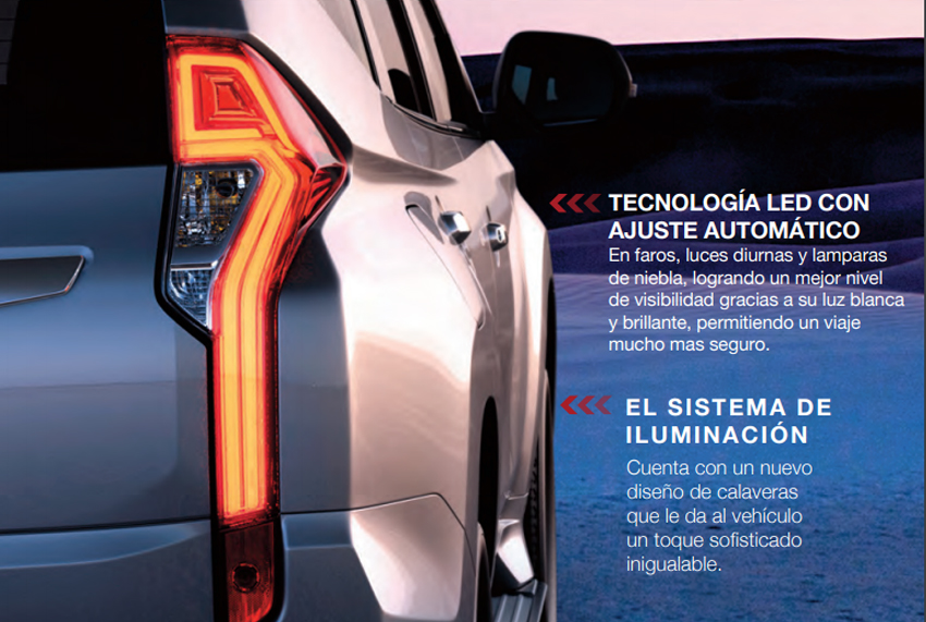 Mitsubishi Montero 2019 luces