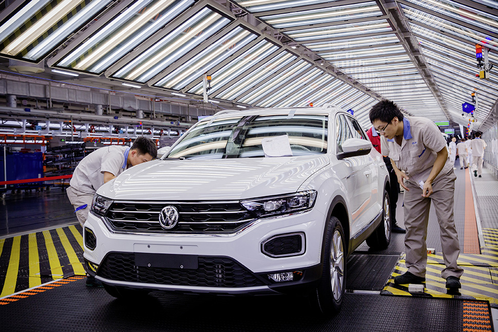 FAW Volkswagen empleados en fábrica de Foshan
