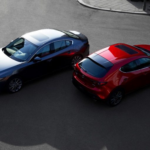 Mazda 3 2019 vista panorámica y cromáticas