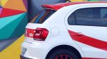 Volkswagen Gol PANAM detalles en rojo como Spoiler y rines