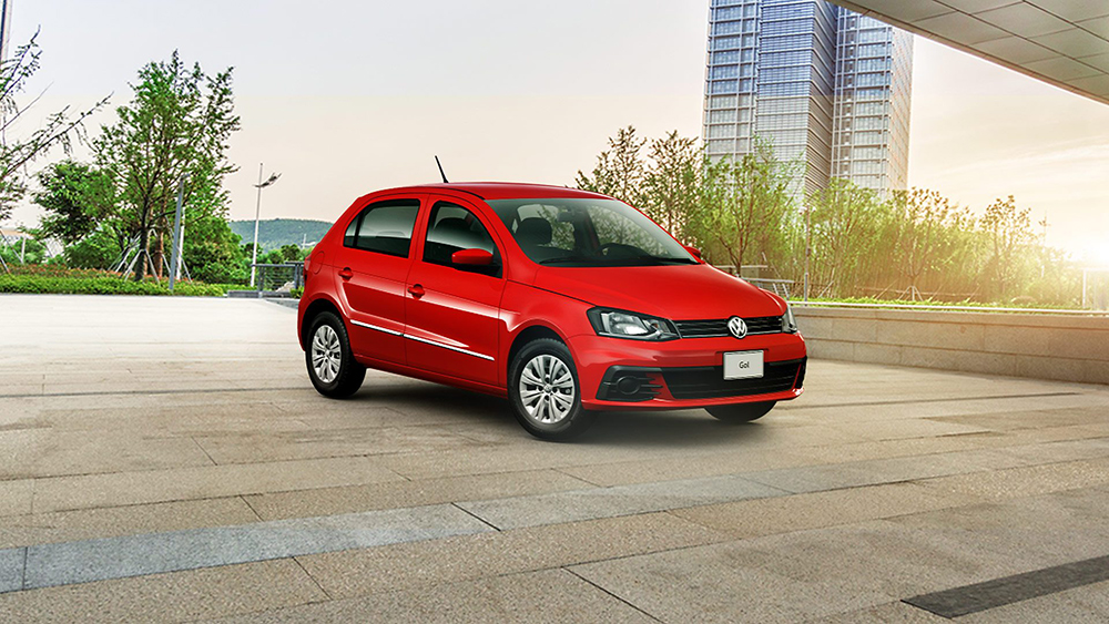 Volkswagen Gol 2019 color rojo en México - parte frontal