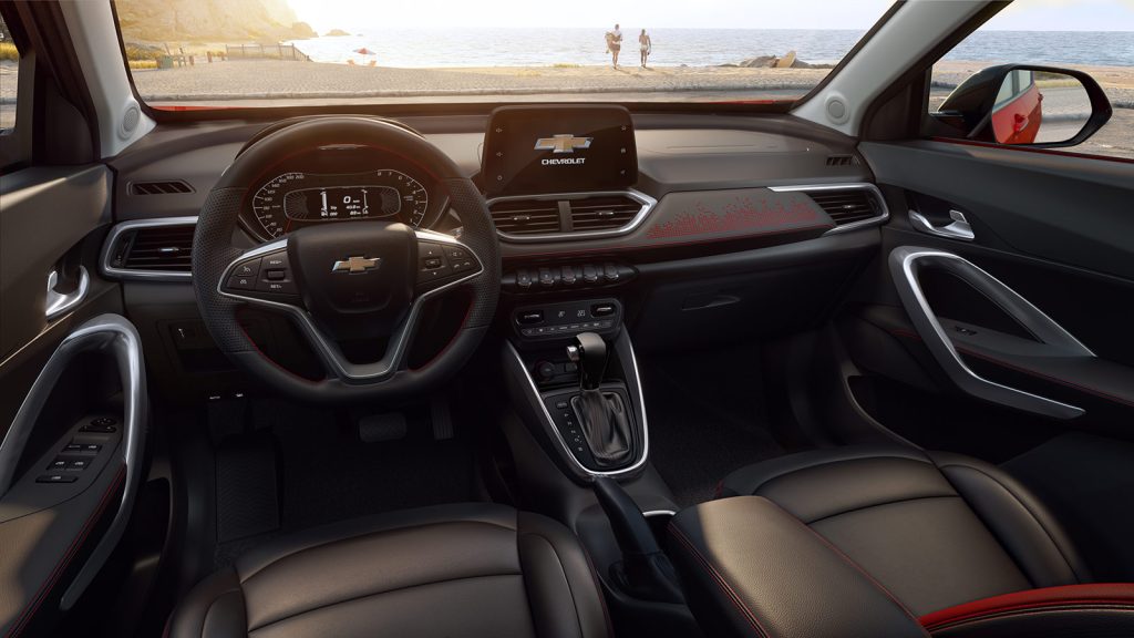 Chevrolet Groove 2022 en México interior con pantalla touch con Android Auto y Apple CarPlay