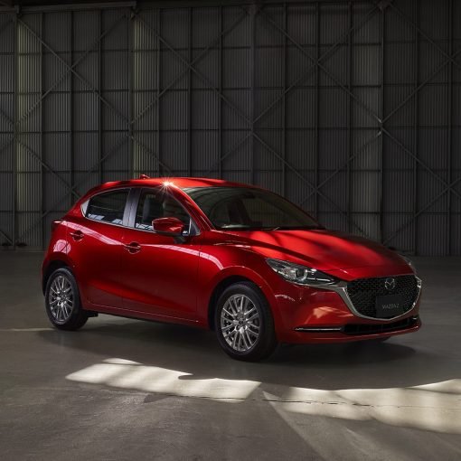 Mazda 2 2022 Mild Hybrid en México color rojo