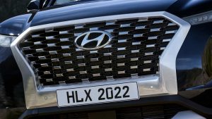 Hyundai Palisade 2022 en México parrilla frontal en cromo