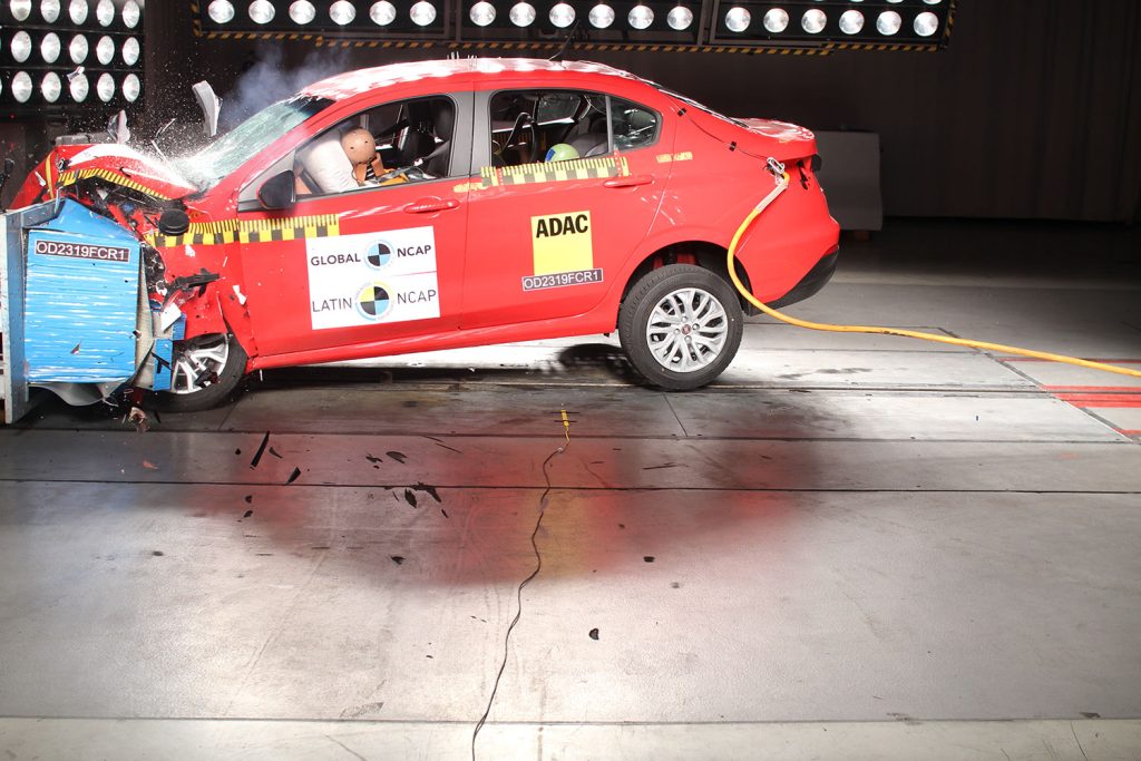 Fiat Argo Cronos, prueba de impacto en Latin NCAP 2021