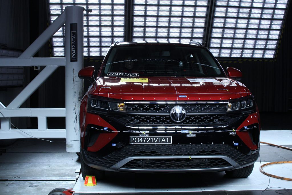 Volkswagen Taos, prueba de impacto lateral en Latin NCAP 2021 con cinco estrellas