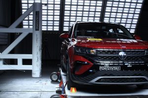 Volkswagen Taos, en prueba de impacto lateral en Latin NCAP 2021 con cinco estrellas - hecho en México y Argentina