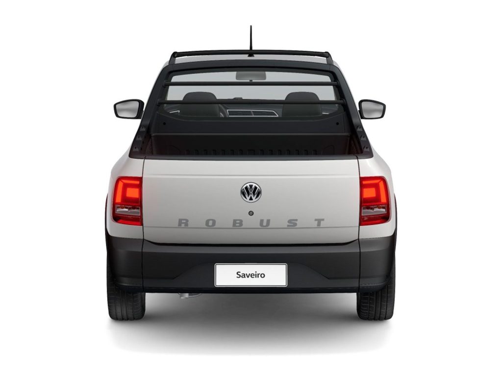 Volkswagen Saveiro 2022 en México color blanco parte trasera - Caja y cajuela