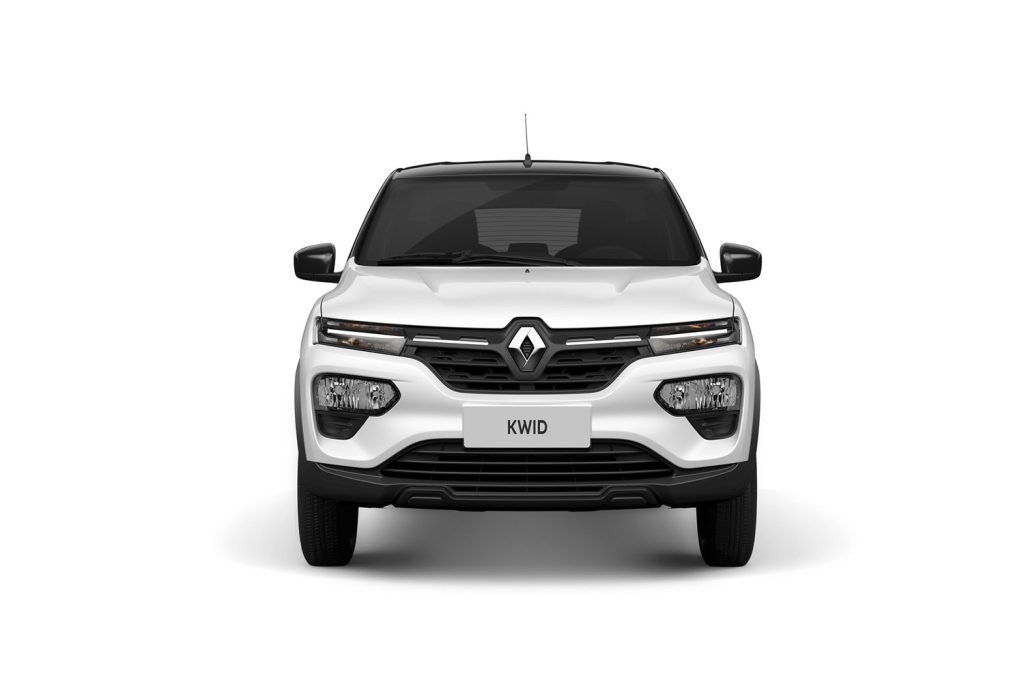 Renault Kwid 2023 bitono color blanco con negro frente