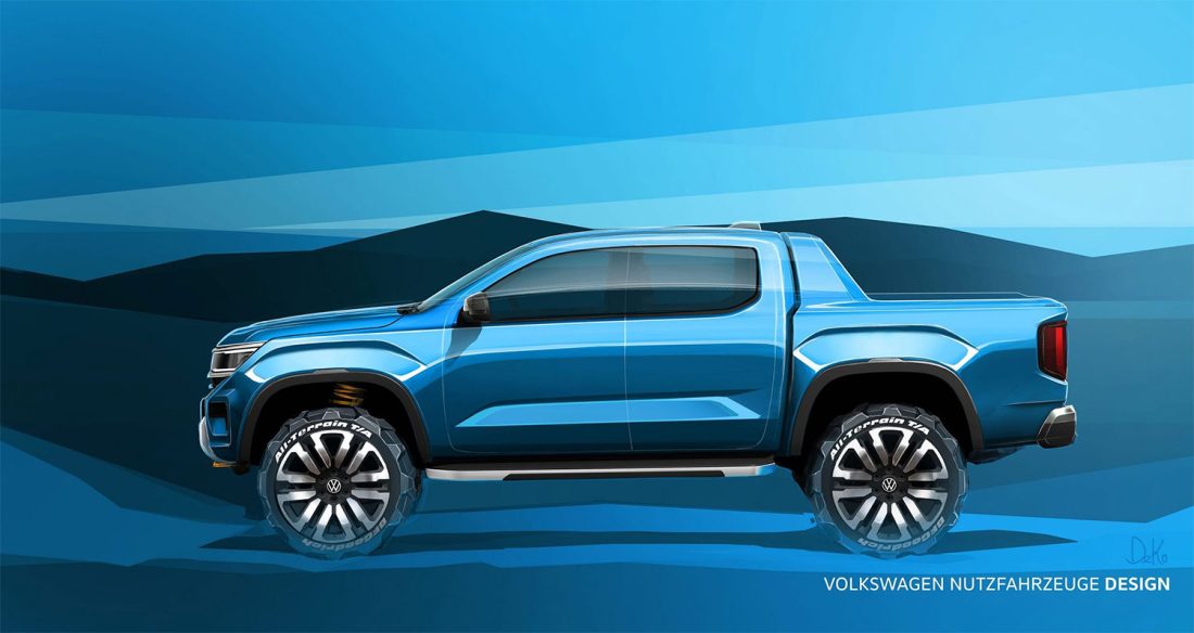 Boceto Volkswagen Amarok 2023 nueva generación - Dibujo o sketch