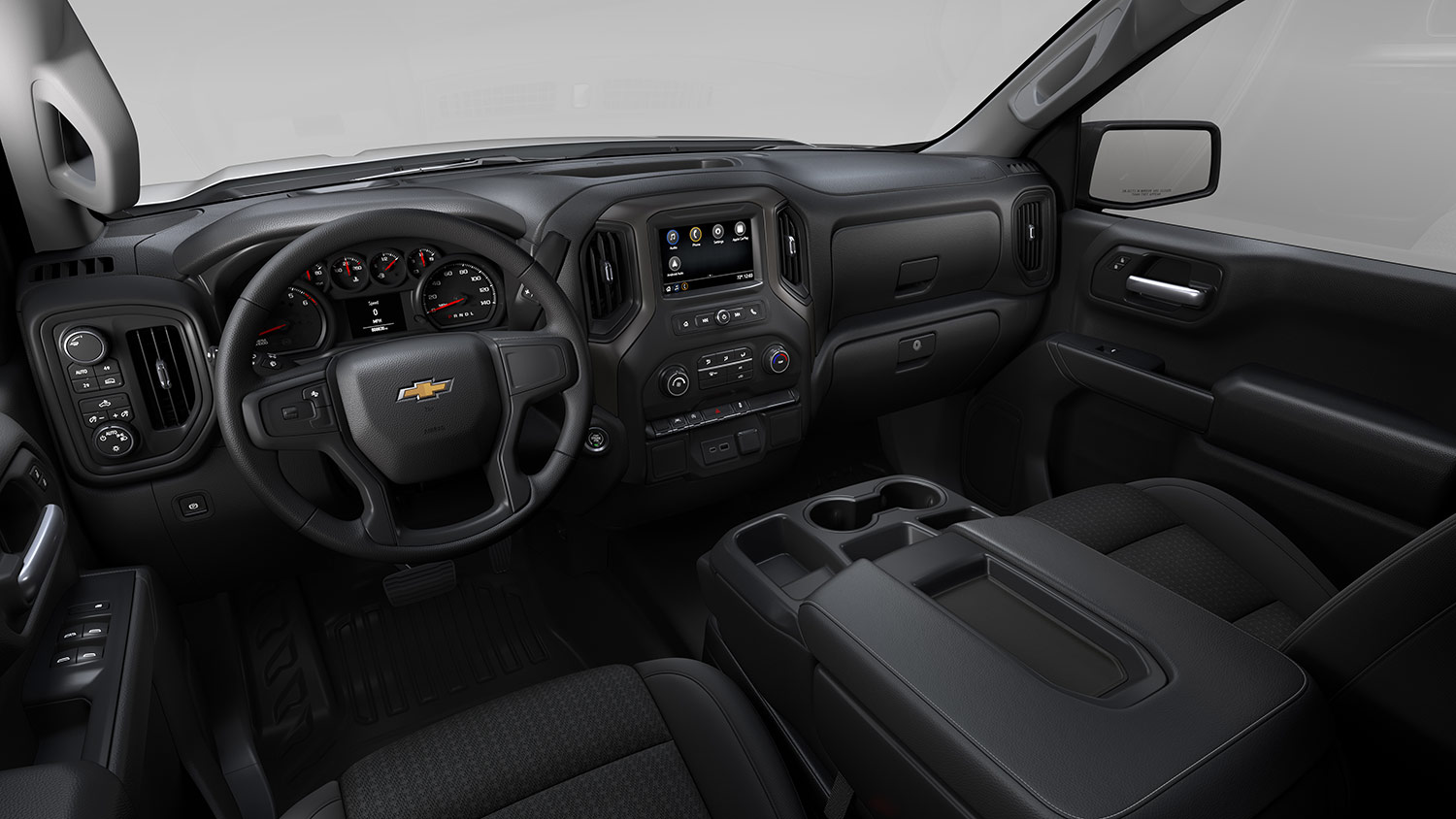 Chevrolet Silverado Turbo 2022 en México interiores cómodos con pantalla touch