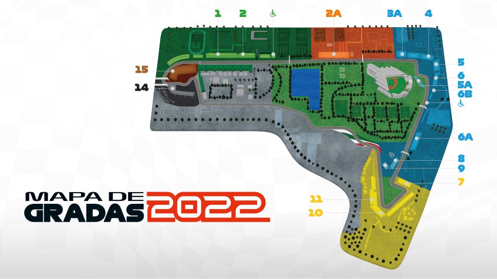Gran Premio Fórmula 1 2022 en México - Mapa de gradas para la compra de boletos