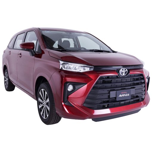 Toyota Avanza 2022 en México color rojo - diseño exterior, nuevo frente con parrilla trapezoidal , faros LED, faros anti niebla y emblema