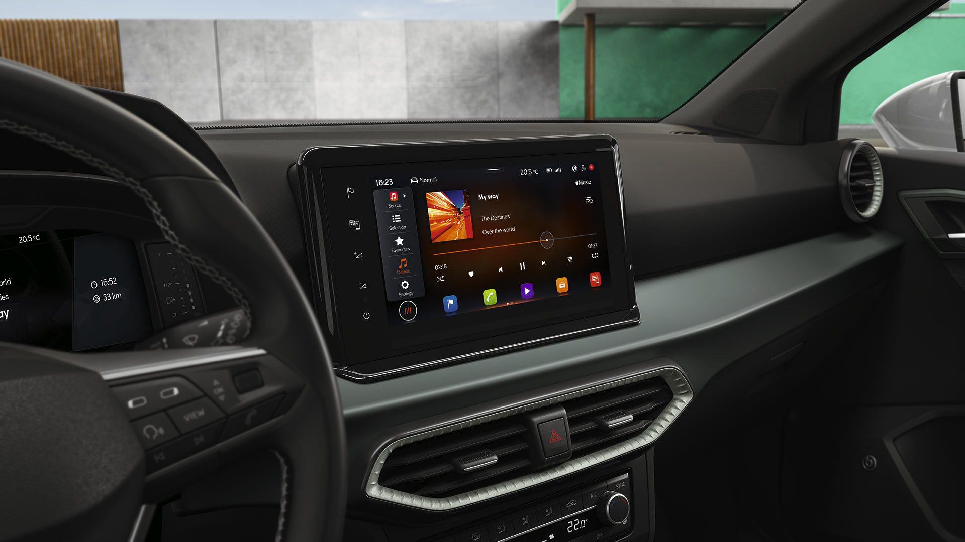 SEAT Arona 2022 en México con nuevo diseño interior - pantalla touch amplia con Android Auto y Apple CarPlay