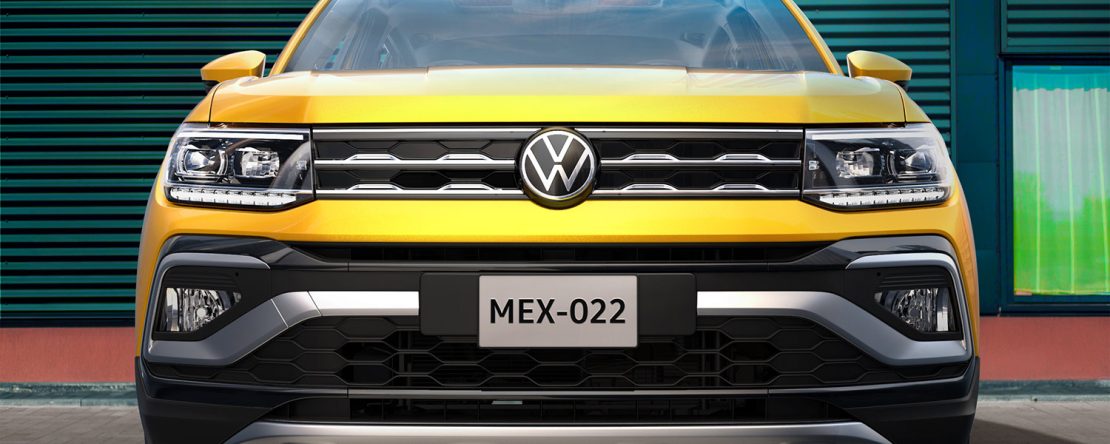 Volkswagen Nuevo T-Cross 2022 en México renovado diseño exterior frontal con faros LED y parrilla