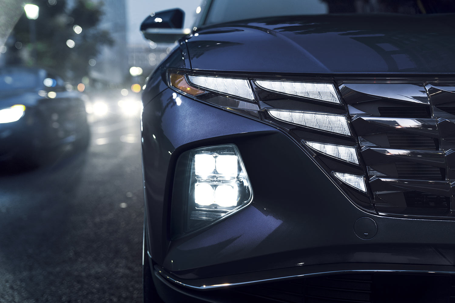 Hyundai Tucson Híbrida 2023 en México - diseño exterior parrilla frontal