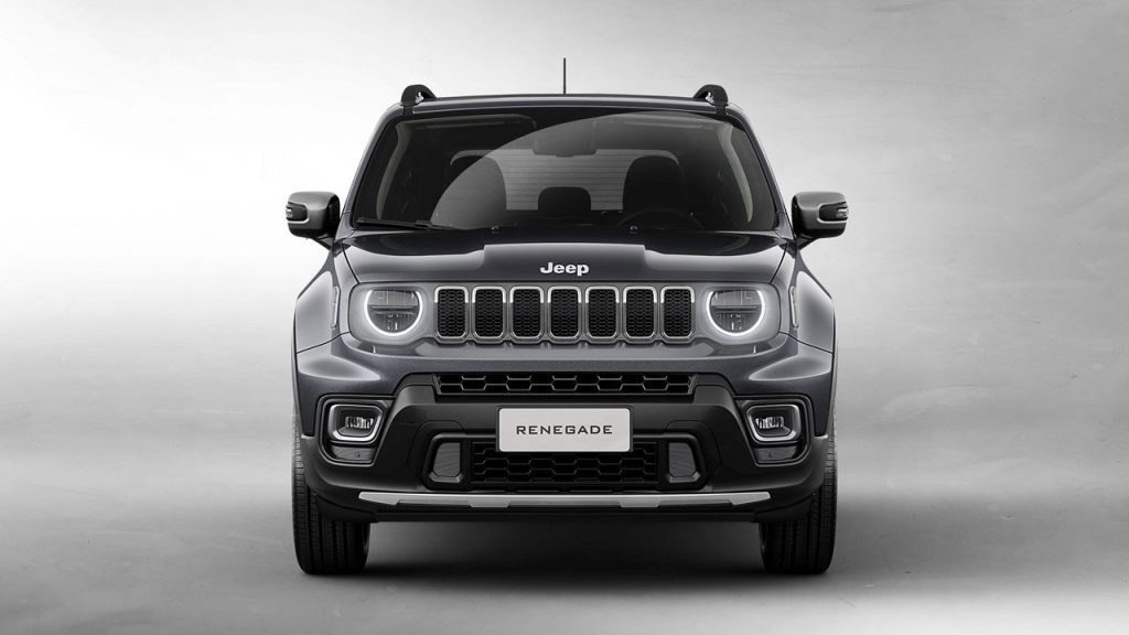 Jeep Renegade 2023 en México nuevo frente con nueva parilla nuevos faros LED y nuevos faros anti niebla