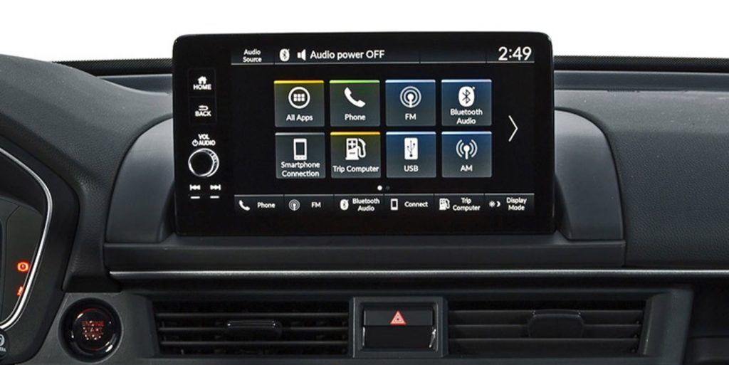 Honda Pilot 2023 pantalla de infoentretenimiento con Android Auto y Apple CarPlay