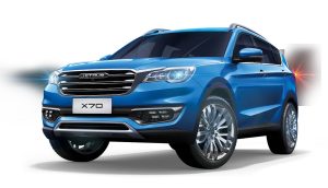Jetour X70 2023 en México diseño exterior color azul