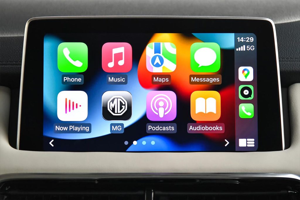 MG eHS 2024 en México - pantalla touch a color con Android Auto y Apple CarPlay